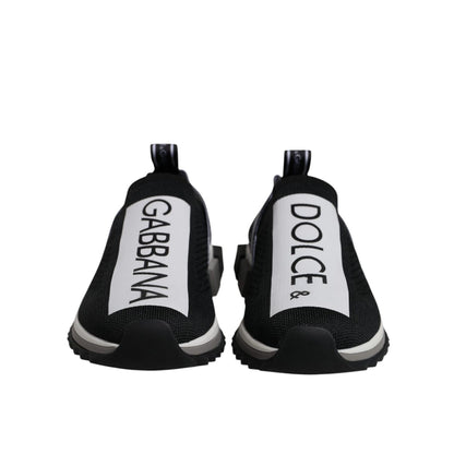 Dolce & Gabbana Black White Slip On Sorrento Sneakers Shoes