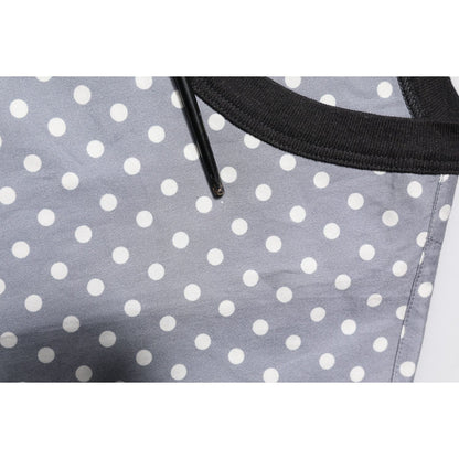 Dolce & Gabbana Gray Polka Dot Pin-Up Print Crew Neck T-shirt