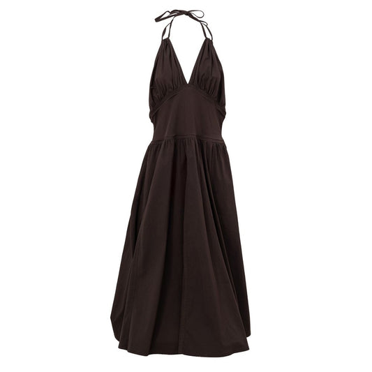 Bottega Veneta Brown Cotton Long Dress
