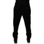 Dolce & Gabbana Black Wool Stretch Jogger Pants PAN75267-50