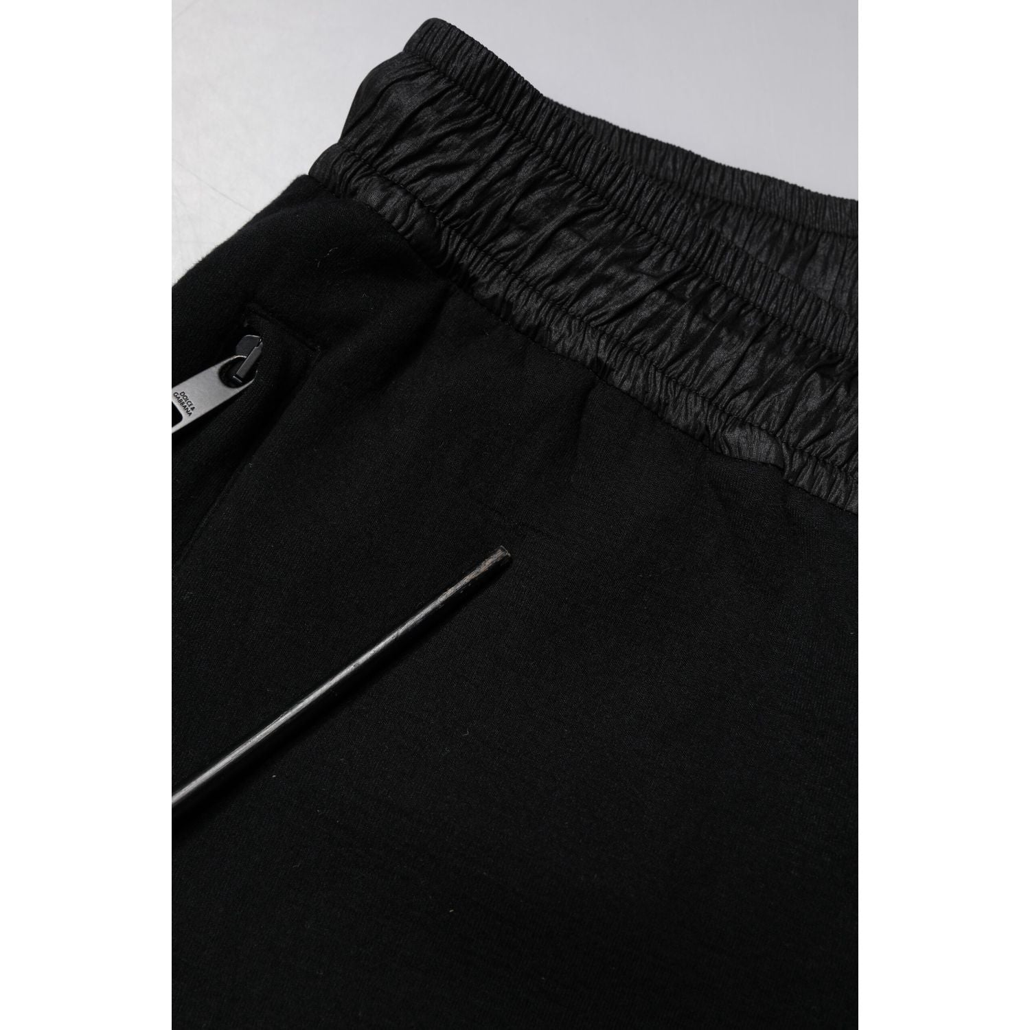 Dolce & Gabbana Black Cotton Blend Men Jogger Sweatpants Pants