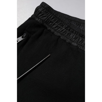 Dolce & Gabbana Black Cotton Blend Men Jogger Sweatpants Pants