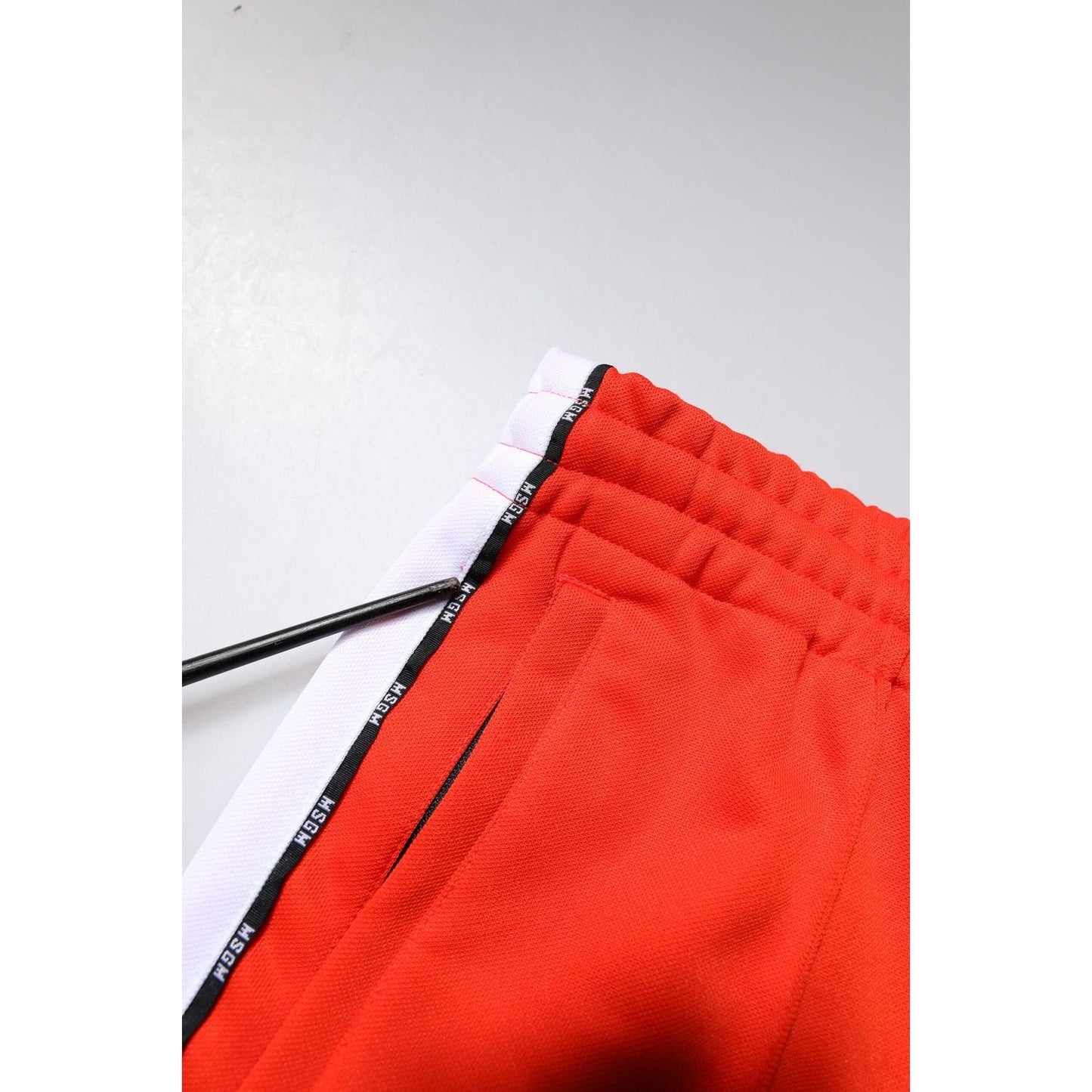MSGM Red White Mid Waist Men Jogger Sweatpants Pants PAN76053-50