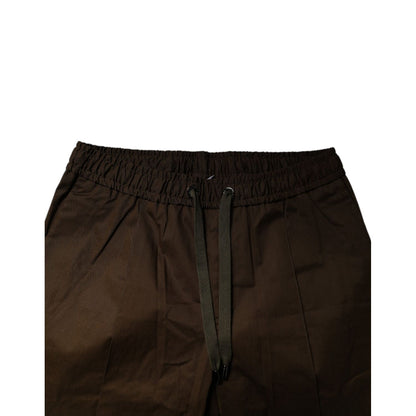 Dolce & Gabbana Brown Cotton Stretch Jogger Sweatpants Pants