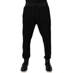 Dolce & Gabbana Black Logo Men Jogger Cotton Sweatpants Pants