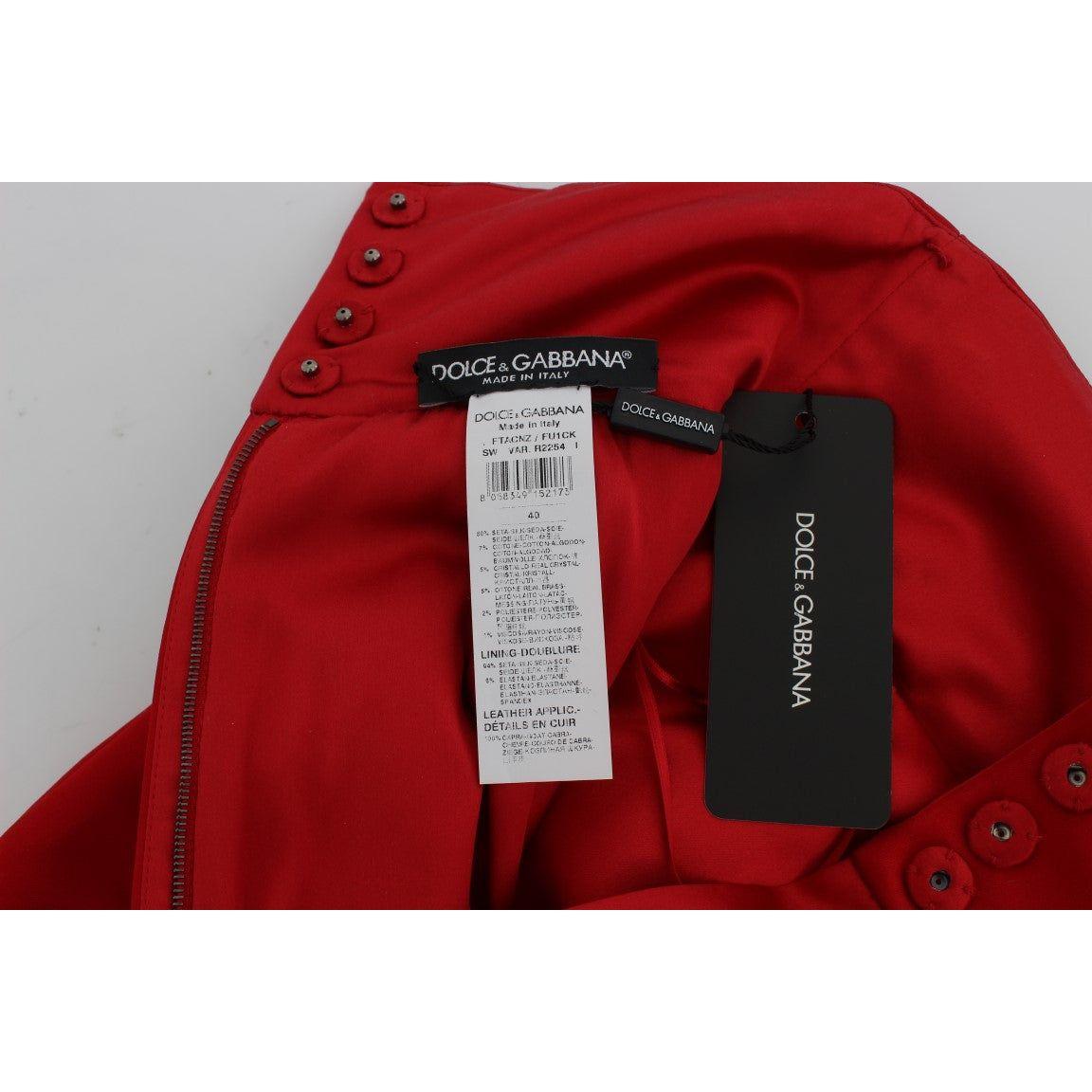 شورت حرير مزين بالكريستال من مجموعة Enchanted Sicily من Dolce &amp; Gabbana