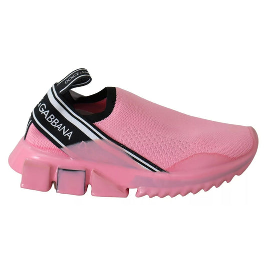 Dolce & Gabbana Pink Low Top Sorrento Sneakers Slip On Casual Shoes LA9289-37