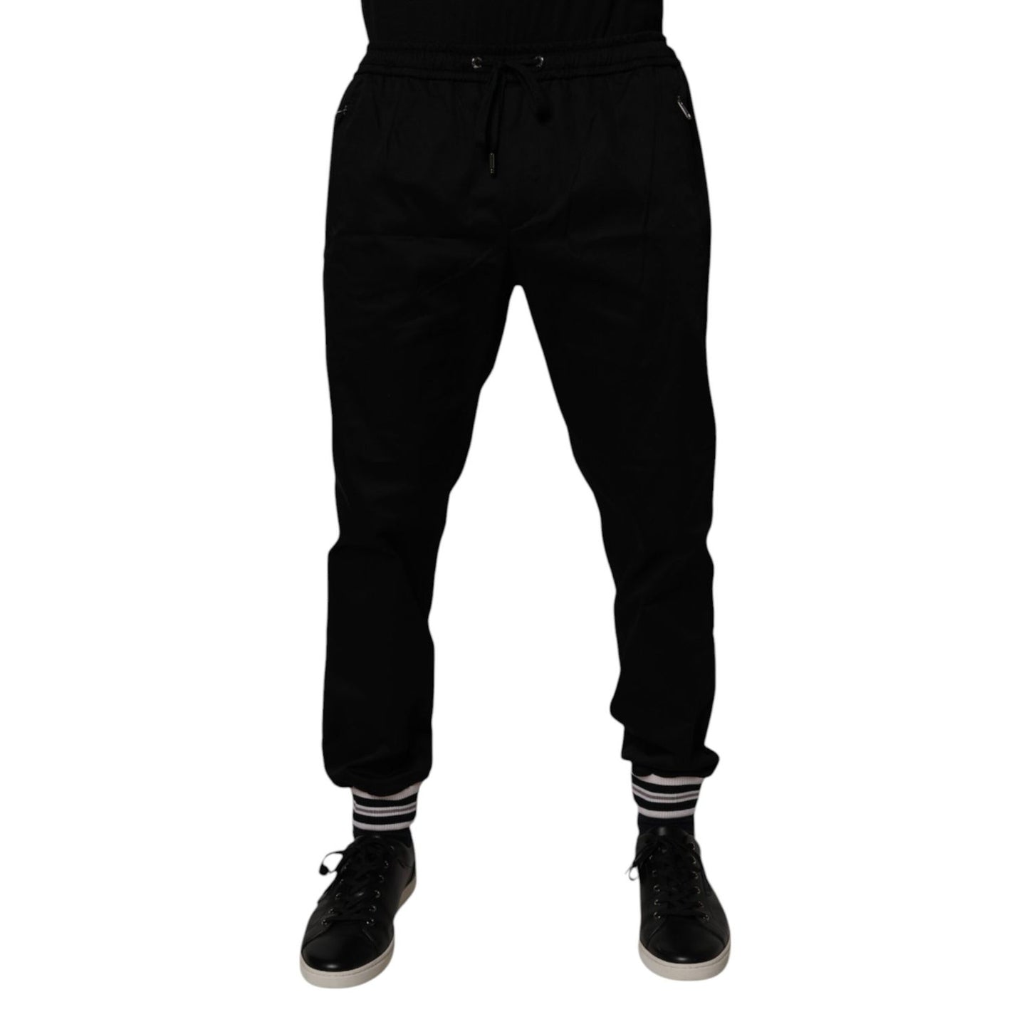 Dolce & Gabbana Black Cotton Stretch Jogger Sweatpants Pants PAN75033-50