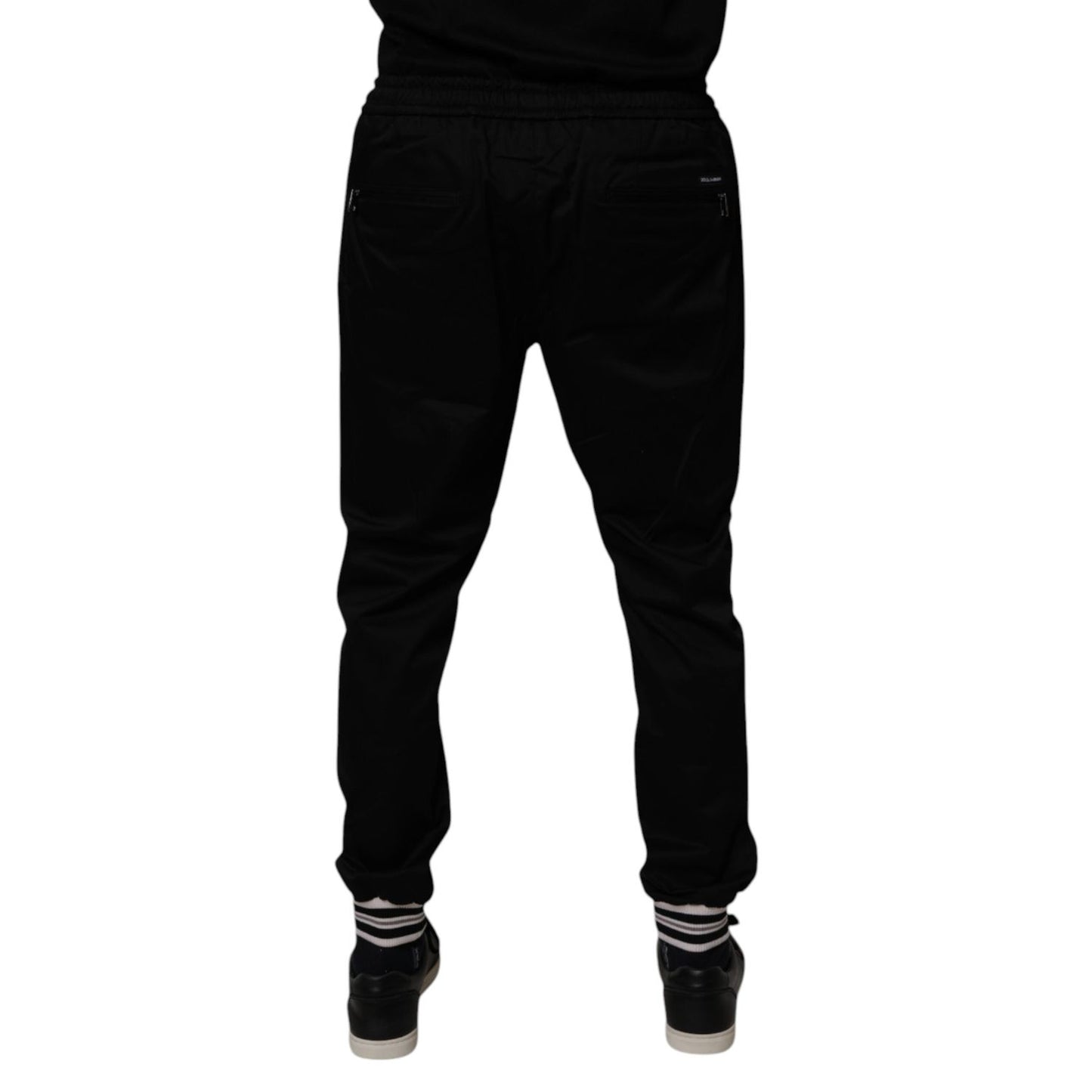 Dolce & Gabbana Black Cotton Stretch Jogger Sweatpants Pants PAN75033-50