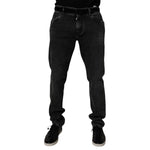Dolce & Gabbana Black Cotton Stretch Men Skinny Denim Jeans PAN75054-54