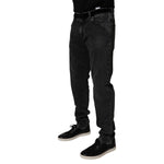 Dolce & Gabbana Black Cotton Stretch Men Skinny Denim Jeans PAN75054-54