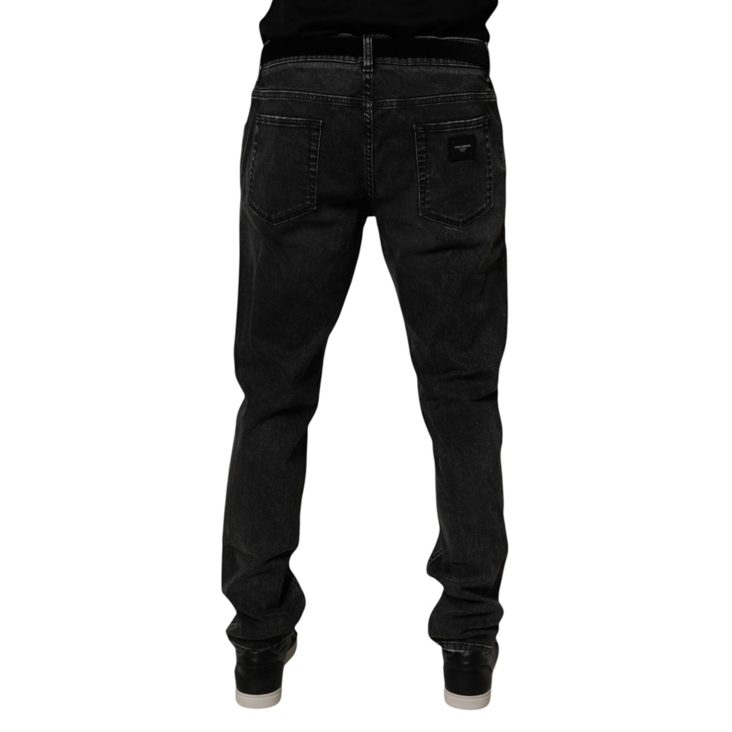 Dolce & Gabbana Black Cotton Stretch Men Skinny Denim Jeans PAN75054-54