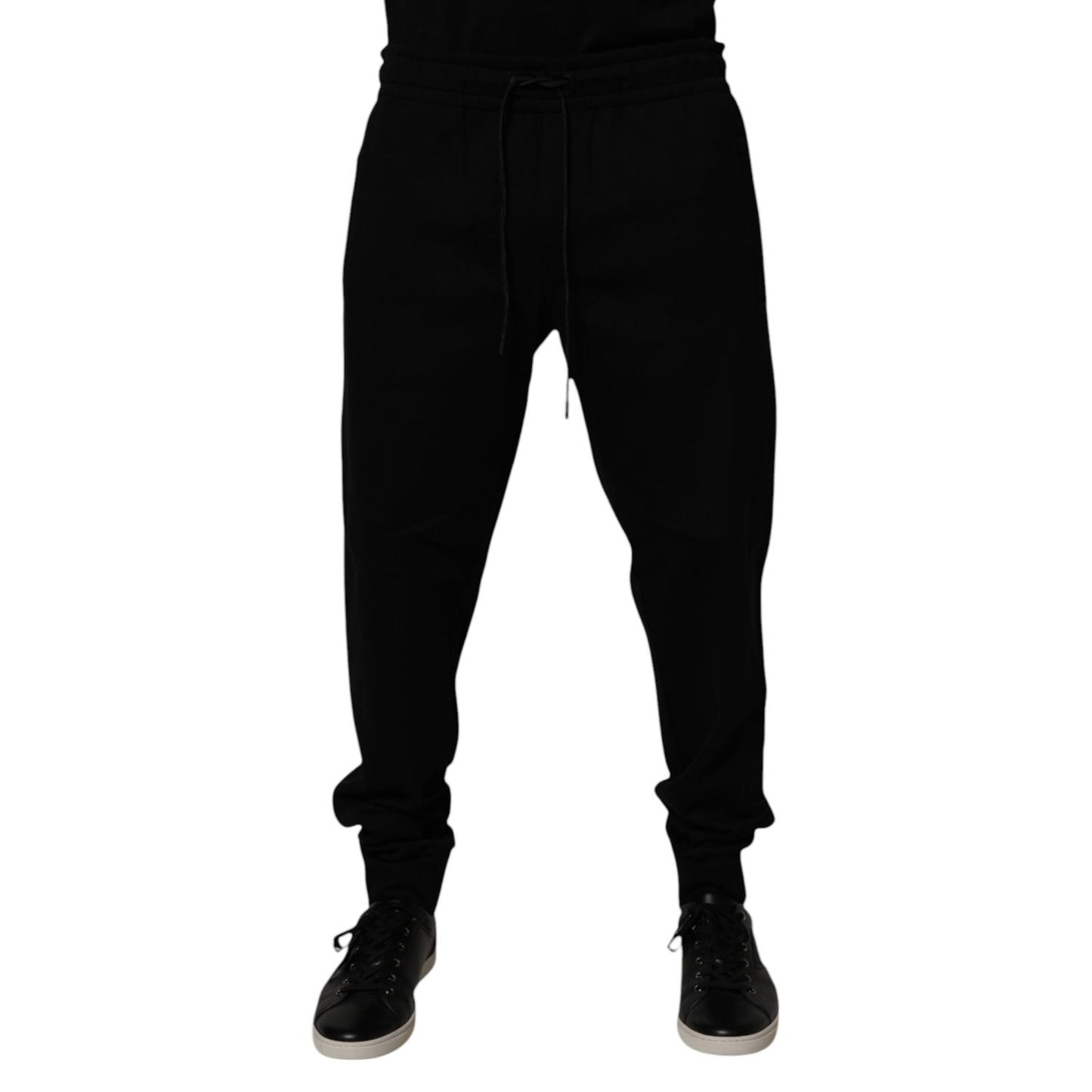 Dolce & Gabbana Black Cotton Blend Jogger Sweatpants Pants