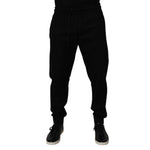 Dolce & Gabbana Black Cotton Blend Jogger Sweatpants Pants PAN75195-50