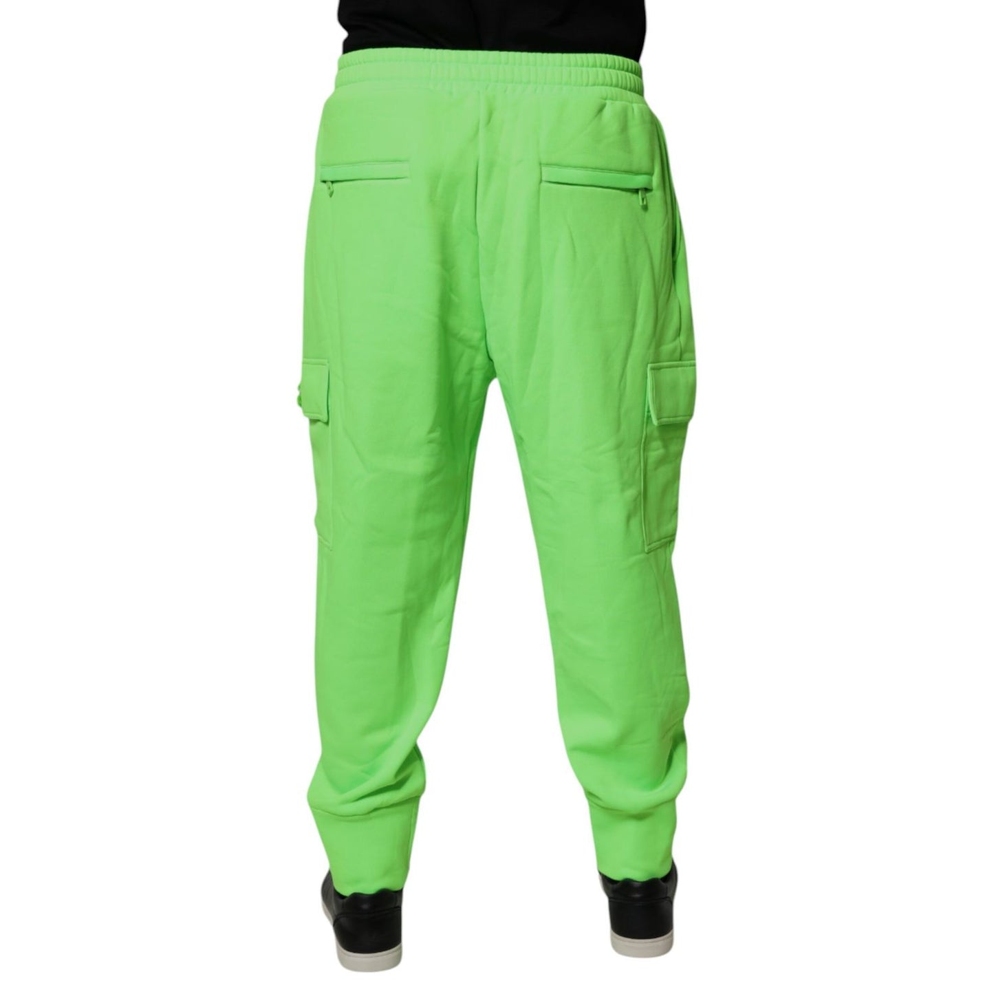 Dolce & Gabbana Neon Green Cargo Jogger Men Sweatpants Pants PAN75201-52