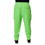 Dolce & Gabbana Neon Green Cargo Jogger Men Sweatpants Pants PAN75201-52