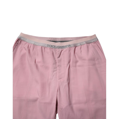 Dolce & Gabbana Pink Cotton Stretch Chino Pants
