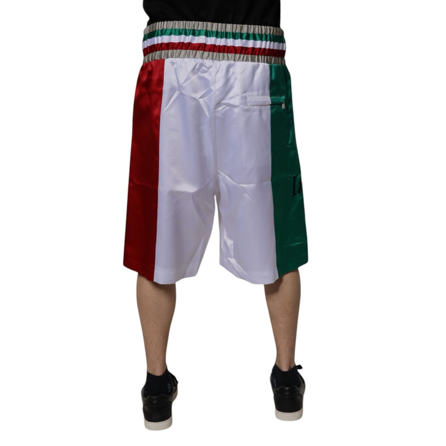 Dolce & Gabbana Multicolor Italia Polyester Bermuda Shorts PAN75250-50