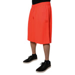 Dolce & Gabbana Red Polyester Mid Waist Men Bermuda Shorts PAN75718-50