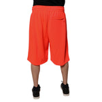 Dolce & Gabbana Red Polyester Mid Waist Men Bermuda Shorts PAN75718-50