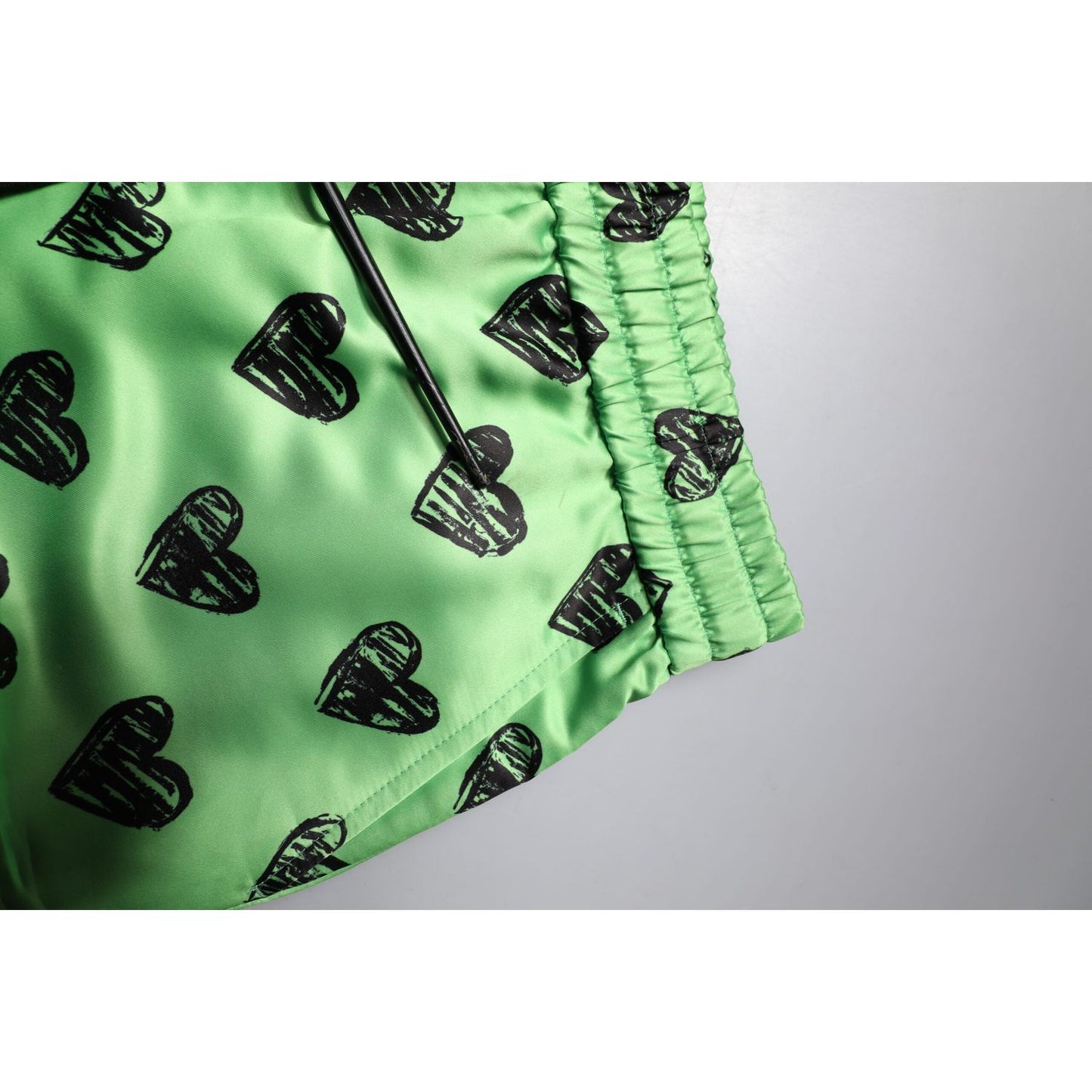 Dolce & Gabbana Green Heart Print Cargo Men Bermuda Shorts PAN75747-48