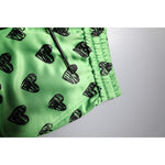 Dolce & Gabbana Green Heart Print Cargo Men Bermuda Shorts PAN75747-48