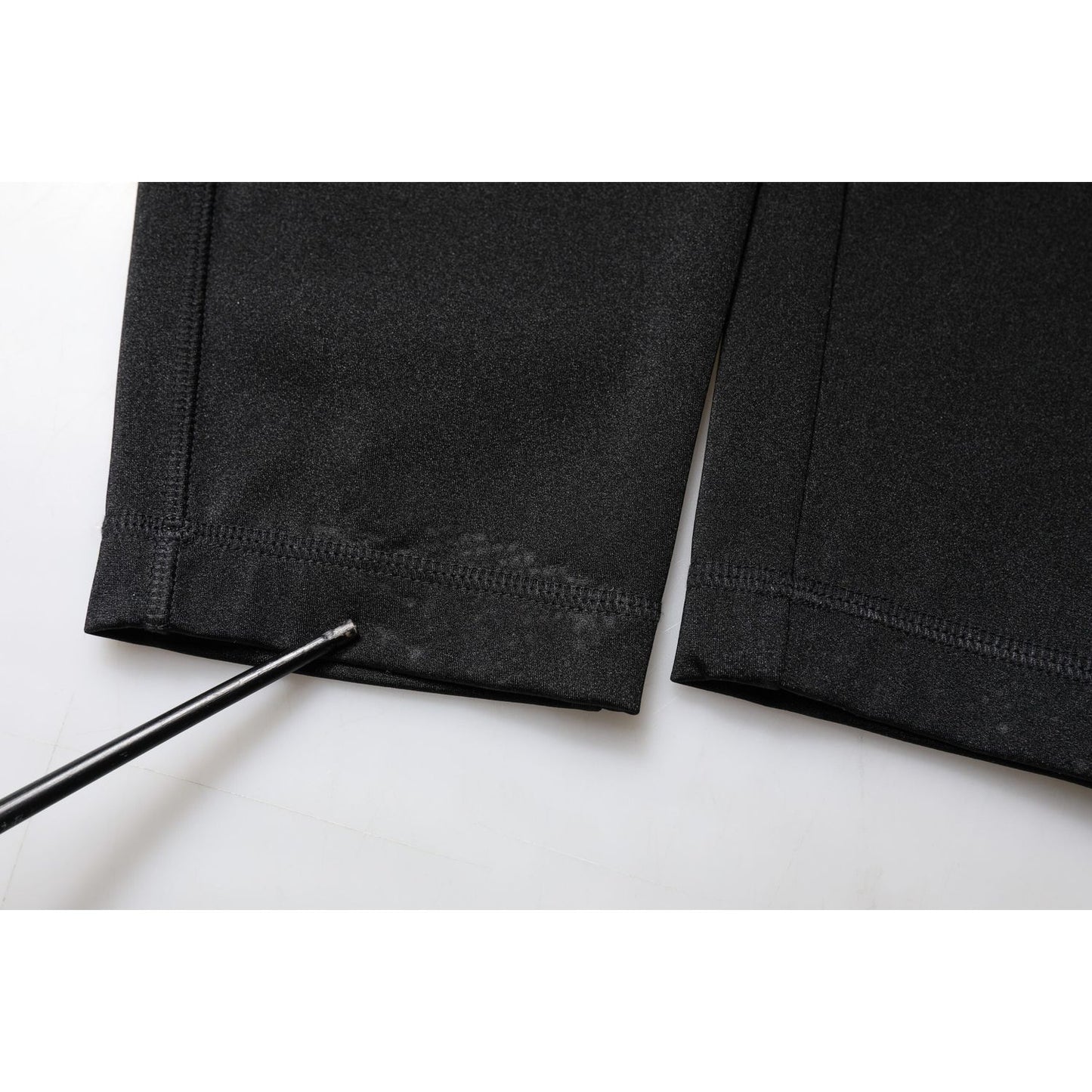 Dolce & Gabbana Black Nylon High Waist Slim Fit Pants