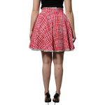 Dolce & Gabbana Red White High Waist A-line Above Knee Skirt SKI2089-38