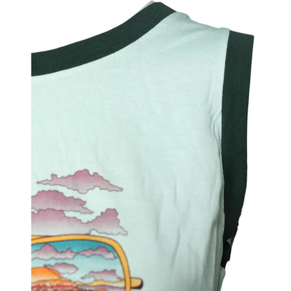 Dolce & Gabbana Light Green Graphic Print Sleeveless Tank T-shirt