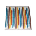 Dolce & Gabbana Multicolor Stripes Cotton Square Foulard Scarf MS7198