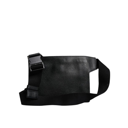 Dolce & Gabbana Black Calfskin Leather Messenger Crossbody Bag