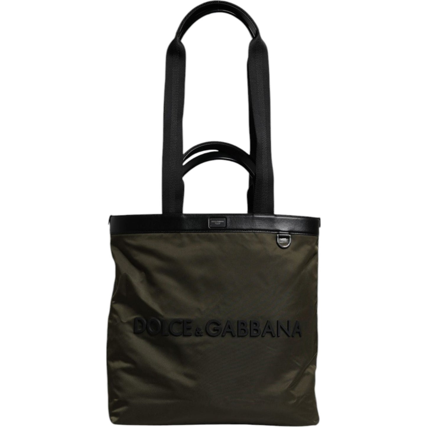 Dolce & Gabbana Military Green Nylon Shoulder Strap Tote Bag BAG4339