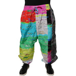 Dolce & Gabbana Multicolor Patchwork Mid Waist Sweatpants Pants
