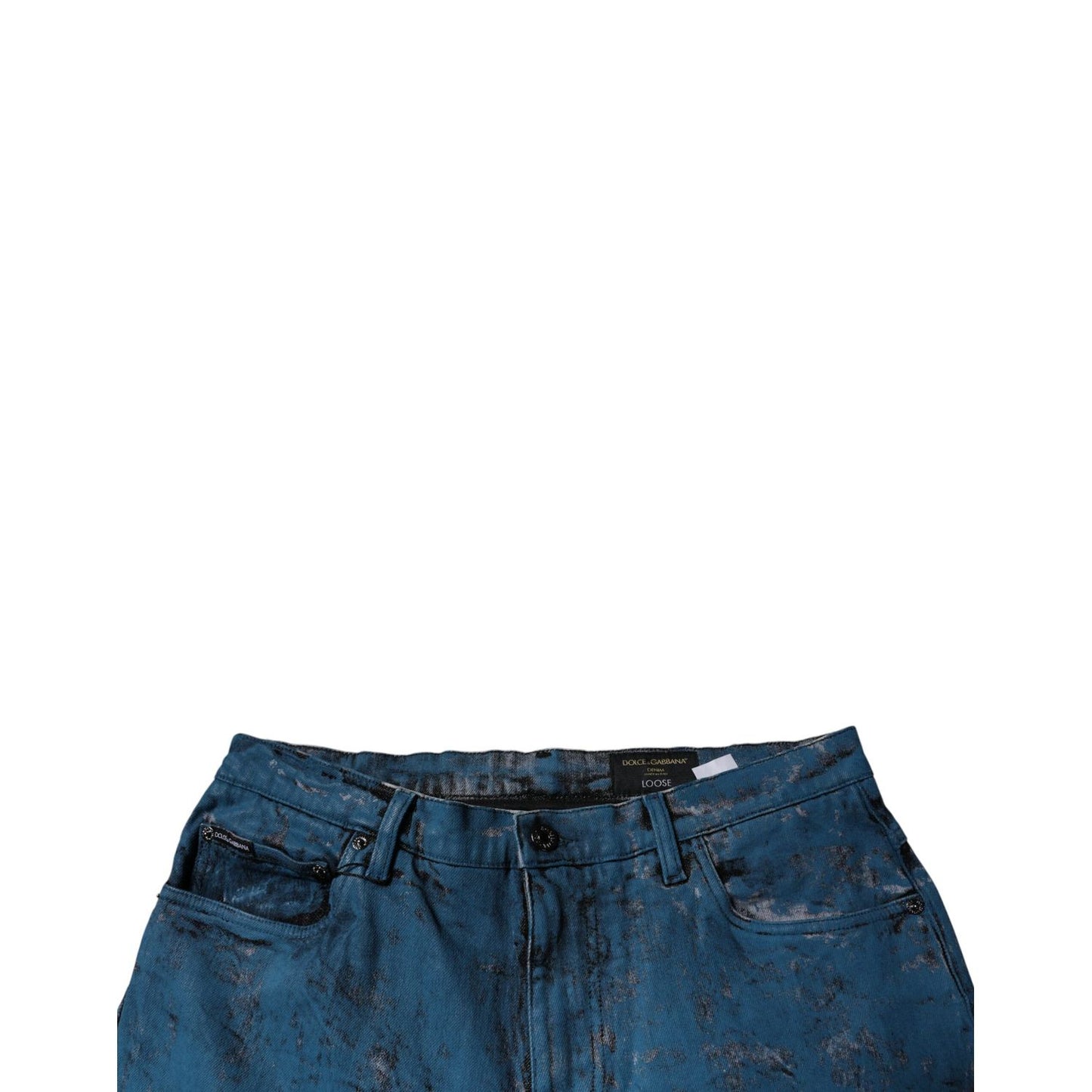 Dolce & Gabbana Blue Tie Dye Cotton Skinny Men Denim Jeans