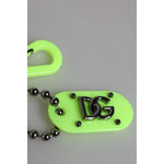 Dolce & Gabbana Green Springy Key Holder DG Logo Men's Keychain Keyring SMY10653