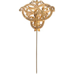 Dolce & Gabbana Gold Tone Red Crystal Embellish 925 Sterling Silver Pin SMY10526