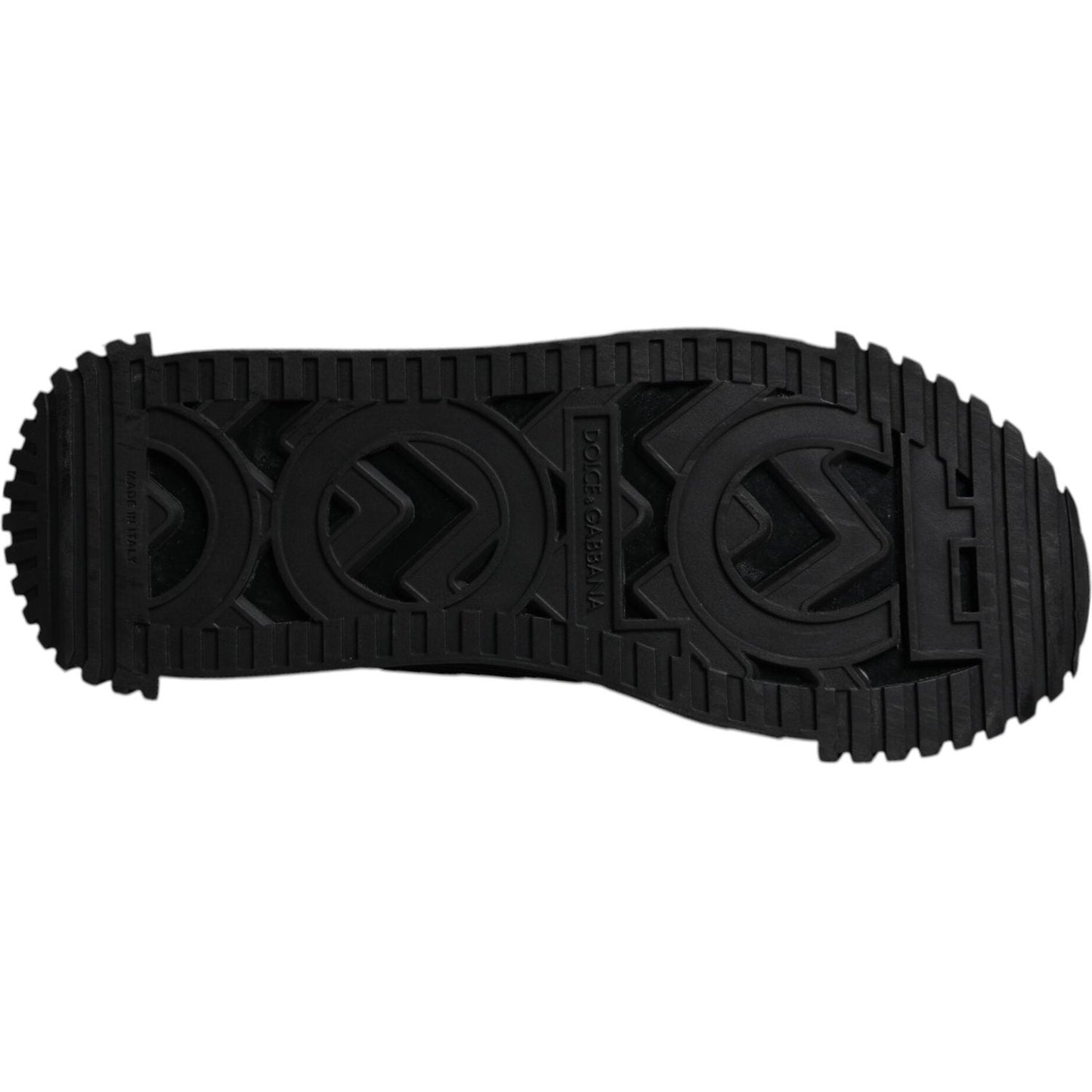 Dolce & Gabbana Black Logo Lace Up Low Top NS1 Sneakers Shoes