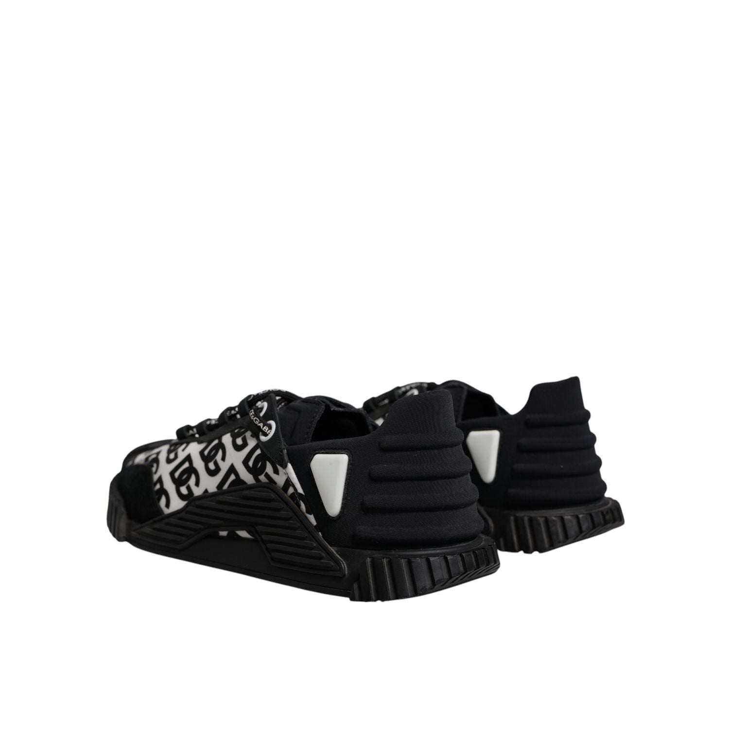 Dolce & Gabbana Black Logo Lace Up Low Top NS1 Sneakers Shoes