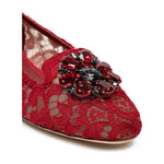 Dolce & Gabbana Red Viscose Ballet Flat DO-8210665-EU37/US7