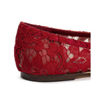 Dolce & Gabbana Red Viscose Ballet Flat DO-8210665-EU37/US7