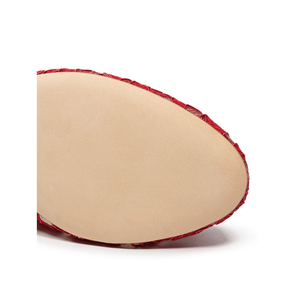 Dolce & Gabbana Red Viscose Ballet Flat DO-8210665-EU37/US7