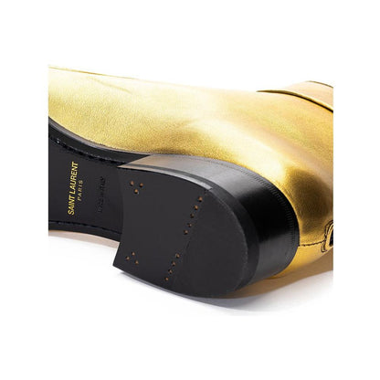 Saint Laurent Gold Leather Boot