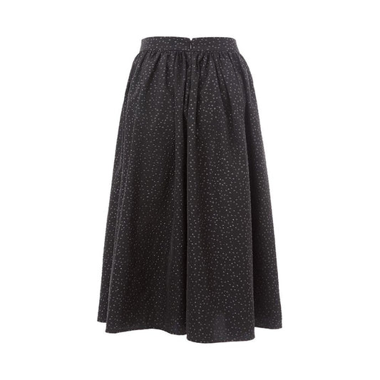 Lardini Elegant Black Polyethylene Midi Skirt LA-1101676-IT40|S