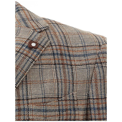 Lardini Elegant Multicolor Linen Jacket