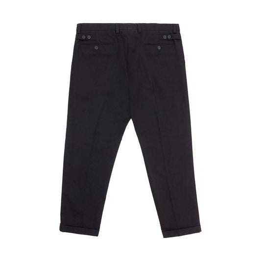 Dolce & Gabbana Elegant Black Cotton Pants for Men DO-1295676-IT54 | XXL
