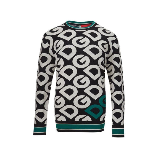 Dolce & Gabbana Elegant Black Cotton Sweater for Sophisticated Style DO-1635676-IT42|M