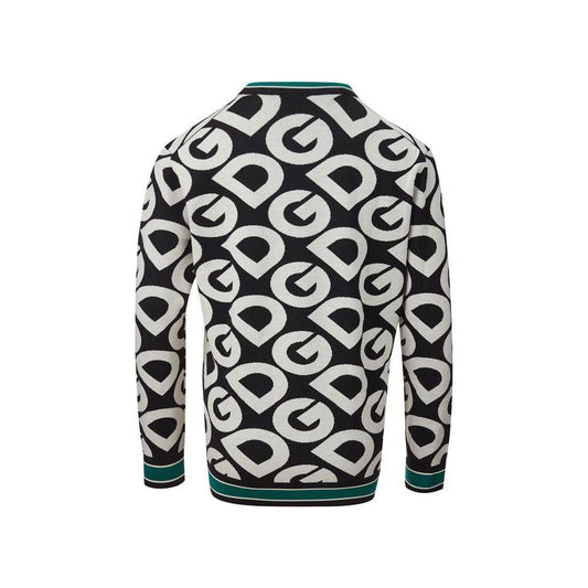 Dolce & Gabbana Elegant Black Cotton Sweater for Sophisticated Style DO-1635676-IT42|M