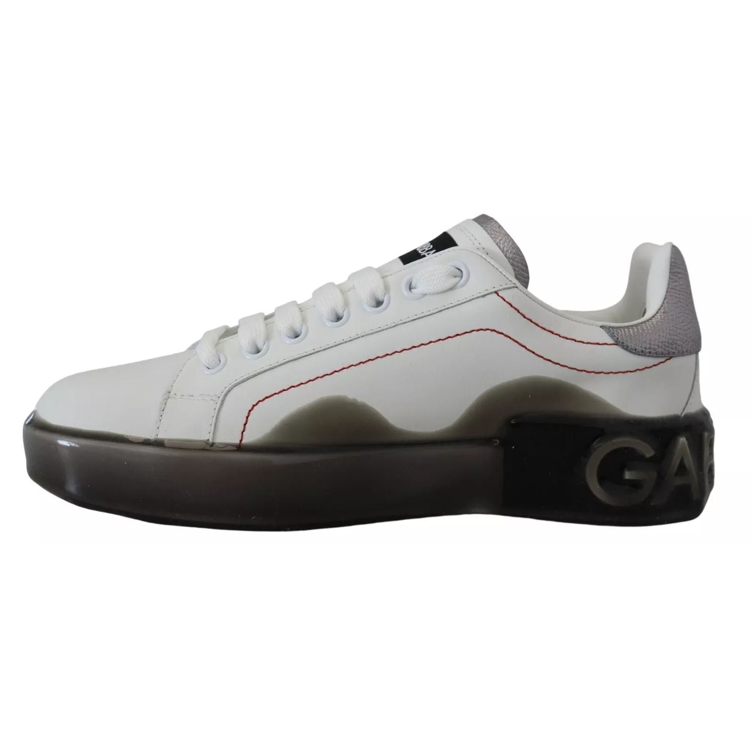 Dolce & Gabbana White Leather Portofino Sneakers Shoes
