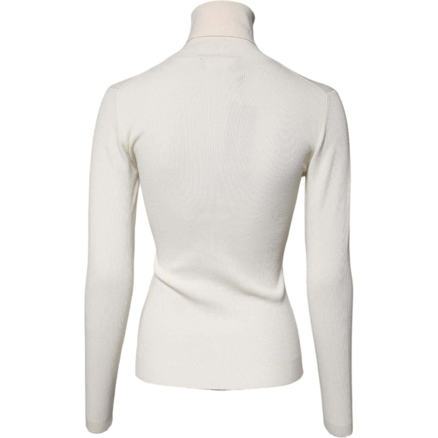 Dolce & Gabbana Cream Long Sleeves Turtleneck Slim Sweater TSH87246-38
