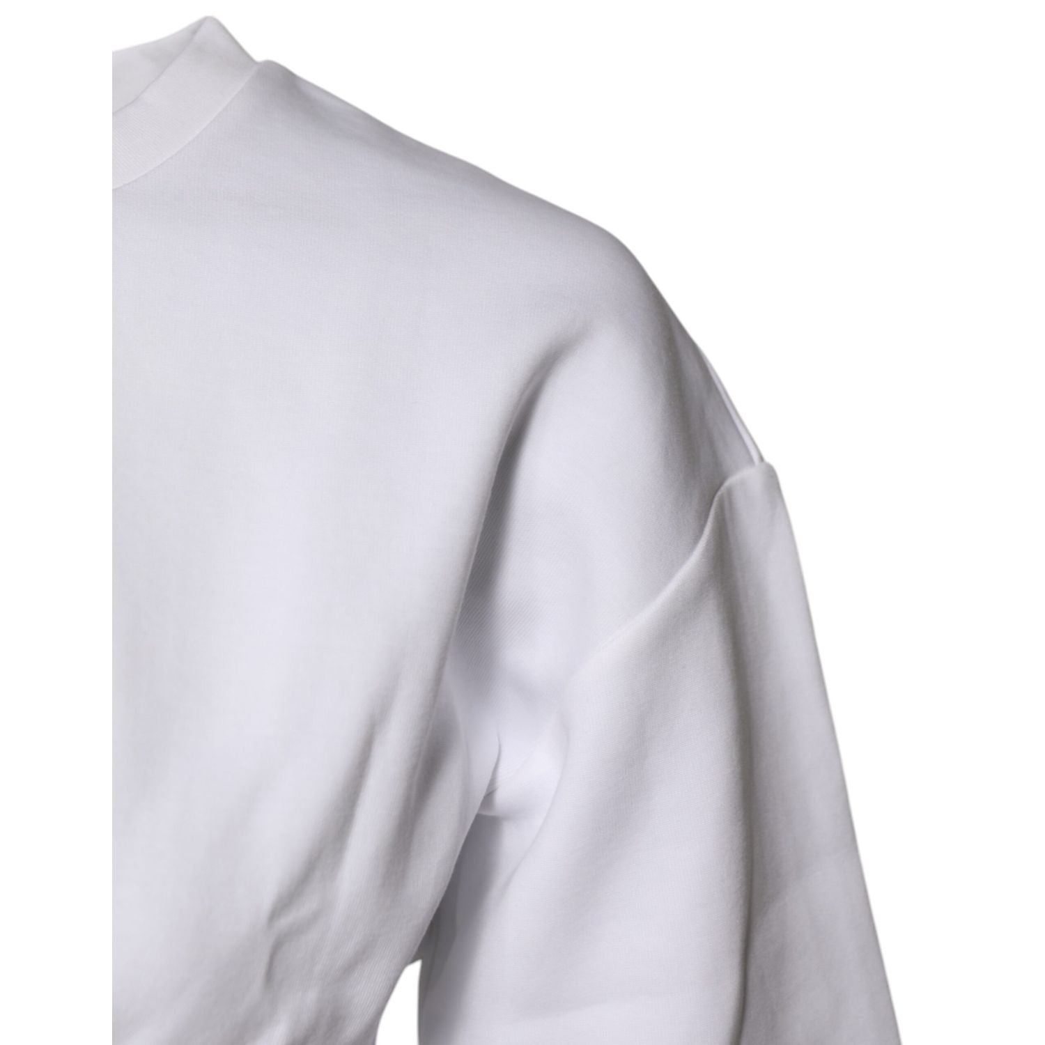 Dolce & Gabbana White Cotton Blend 3/4 Sleeves Blouse Top